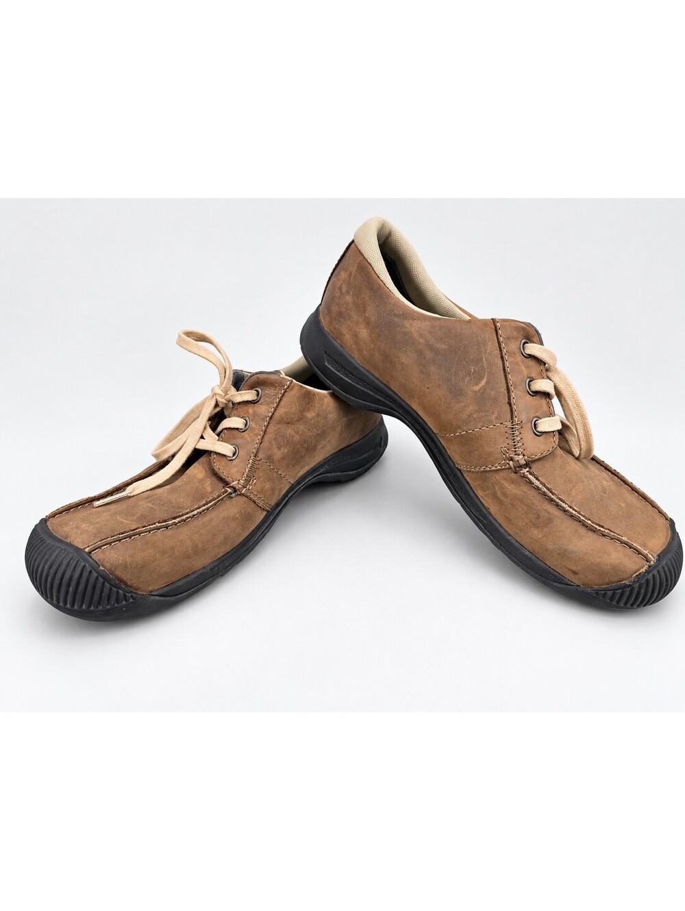 KEEN Reisen Low Brown Leather Shoes Men's 10 1011490